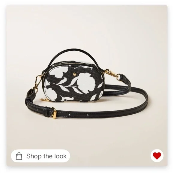 Classic Rose Mini Crossbody Bag - kate spade new york x Target Black/White - Picture 1 of 8
